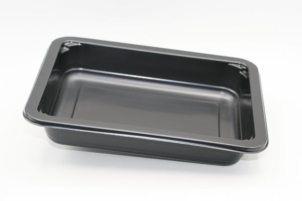 28 fl oz #3 High Impact CPET Meal Tray, Black