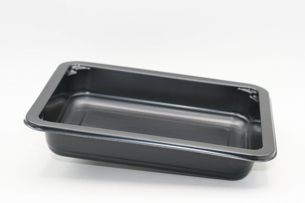 33 fl oz High Impact CPET Meal Tray, Black